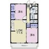 アネックスイースト 2LDKの間取り