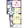 プロムナード弐番館 1LDKの間取り