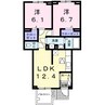ココアガーデン 2LDKの間取り