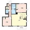クワトロスクエア 2LDKの間取り