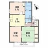 グリーンヒル今宿　B 3Kの間取り