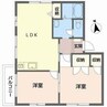 ヴィラ・イーグレット 2LDKの間取り