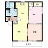 Jハイツ　B 2LDKの間取り