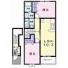 アウローラM　B 2LDKの間取り