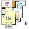 ウィル城北 1LDKの間取り