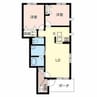 ヴィラーチェ新在家 2LDKの間取り