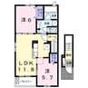 ブロード　マインテッドA 2LDKの間取り