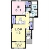 花咲館 1LDKの間取り
