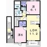花咲館 2LDKの間取り
