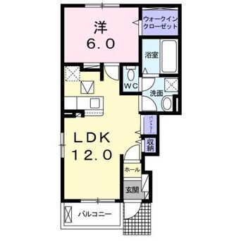 間取図 ヴィラ　ドゥ　グレーヌ梅ケ谷C