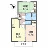 セントポーリア　A 2DKの間取り