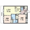 クレアトーレ神河 2LDKの間取り