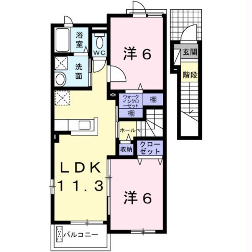 間取図 アンジュ　エールⅠ