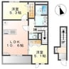 ラ・フレーズ　田寺 2LDKの間取り