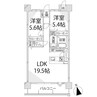 キャッスルコート田寺東 2LDKの間取り