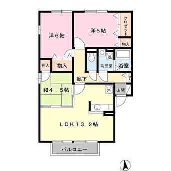 間取図 サンアベニュー田寺　２