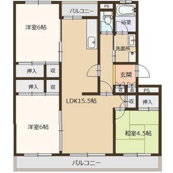 間取図 西新在家マンション