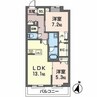 オカバ姫路岡町シャーメゾンB 2LDKの間取り