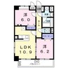 プレミア 2LDKの間取り