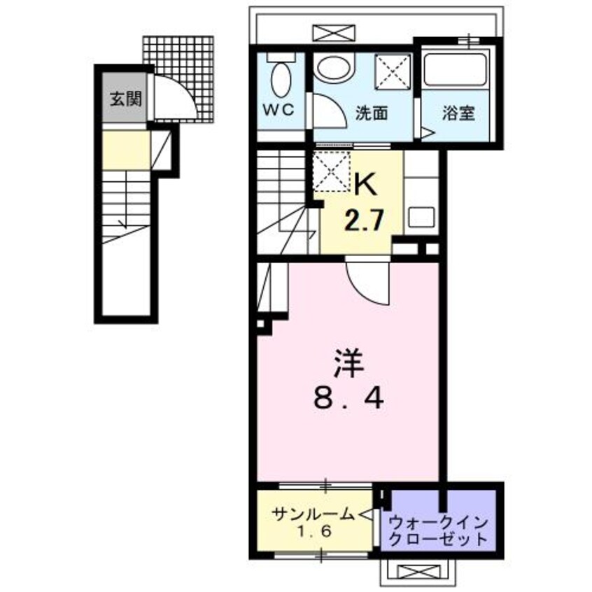 間取図 メゾングレーヌ龍野町