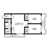 コーポラス今宿 2LDKの間取り