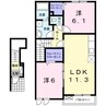 アプローズA 2LDKの間取り