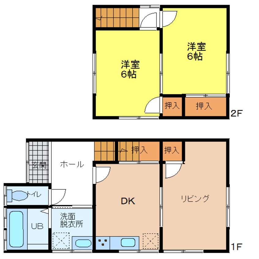 間取図 名古山町貸家　