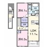 ハウオリエルア 2LDKの間取り