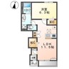 アクロポリスⅦ 1LDKの間取り