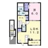 リアン25 1LDKの間取り