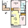 TORISIA八代 2LDKの間取り