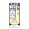 KUNIO 1LDKの間取り