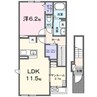 アーバン桜 1LDKの間取り