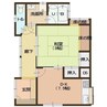 土山平屋 1DKの間取り