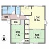 ファミーユ山の北 2LDKの間取り