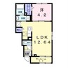 ルニⅤ 1LDKの間取り