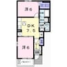 アーバン・イースト 2DKの間取り