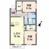 カーサグラス　エステ 2LDKの間取り