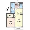 カーサグラス　エステ 1LDKの間取り