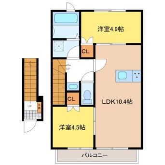 間取図 MISTRAL野里