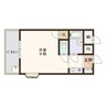 セピア51 1Kの間取り