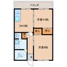 海邦マックスビル 2DKの間取り