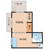 王滝ビル 1DKの間取り