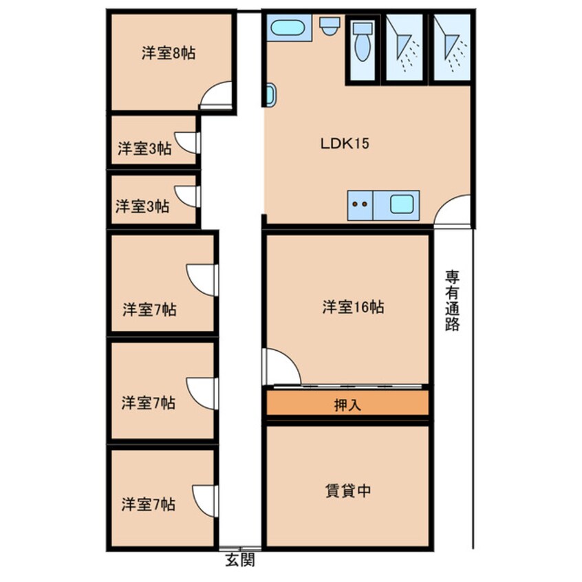 間取図 福本ドミトリー