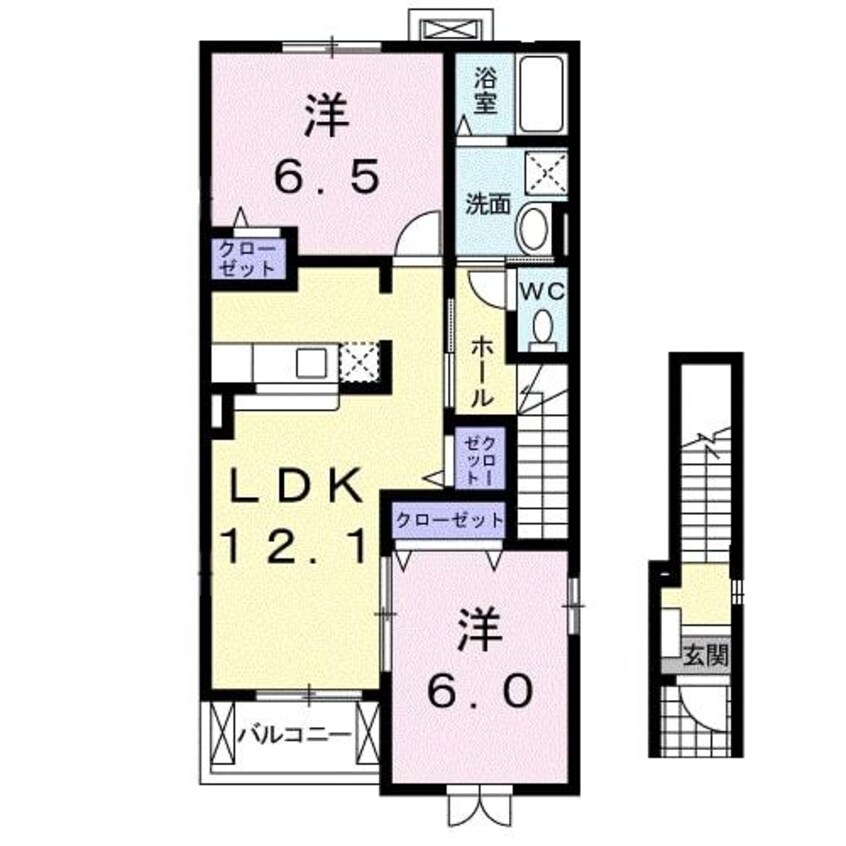 間取図 リバーサイドＭ　Ａ