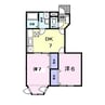 ノーブルプレインＭ・Ⅰ 2DKの間取り