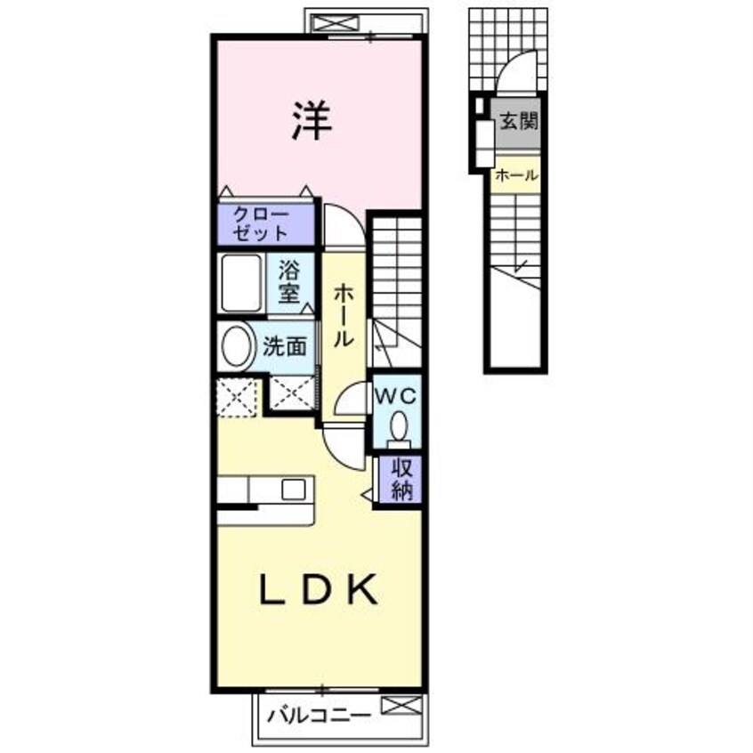 間取図 アンソレイユ　ロジュマン