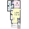 ロータスⅠ・Ⅱ 1LDKの間取り