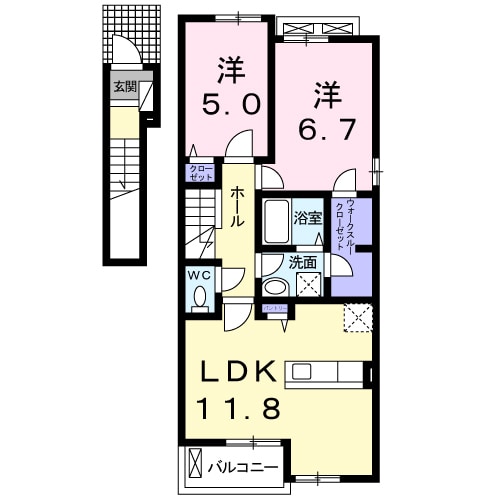 間取り図 エアリーガーデンＡＢ
