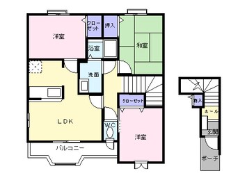 間取図 カレッジコートＤ